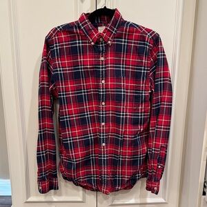 Classic Red and Blue Plaid Men's Shirt